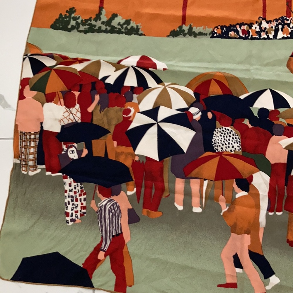 Valentino Large Golf tournament scarf 🧣 silk - Picture 4 of 6